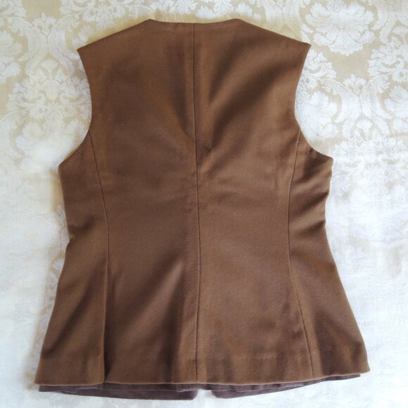 Men's Brown Wool Renaissance Poet Pirate Artisan Lord Waistcoat M/L - Picture 3 of 8